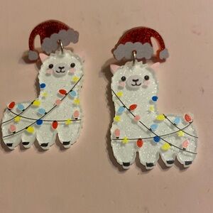Christmas llama Earrings